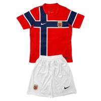 Camiseta Noruega Primera Equipación Replica Mundial 2026 para niños mangas cortas (+ Pantalones cortos)